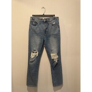 Madewell The Perfect Vintage Jean Mid Wash Crop High Rise Straight Leg Size 27